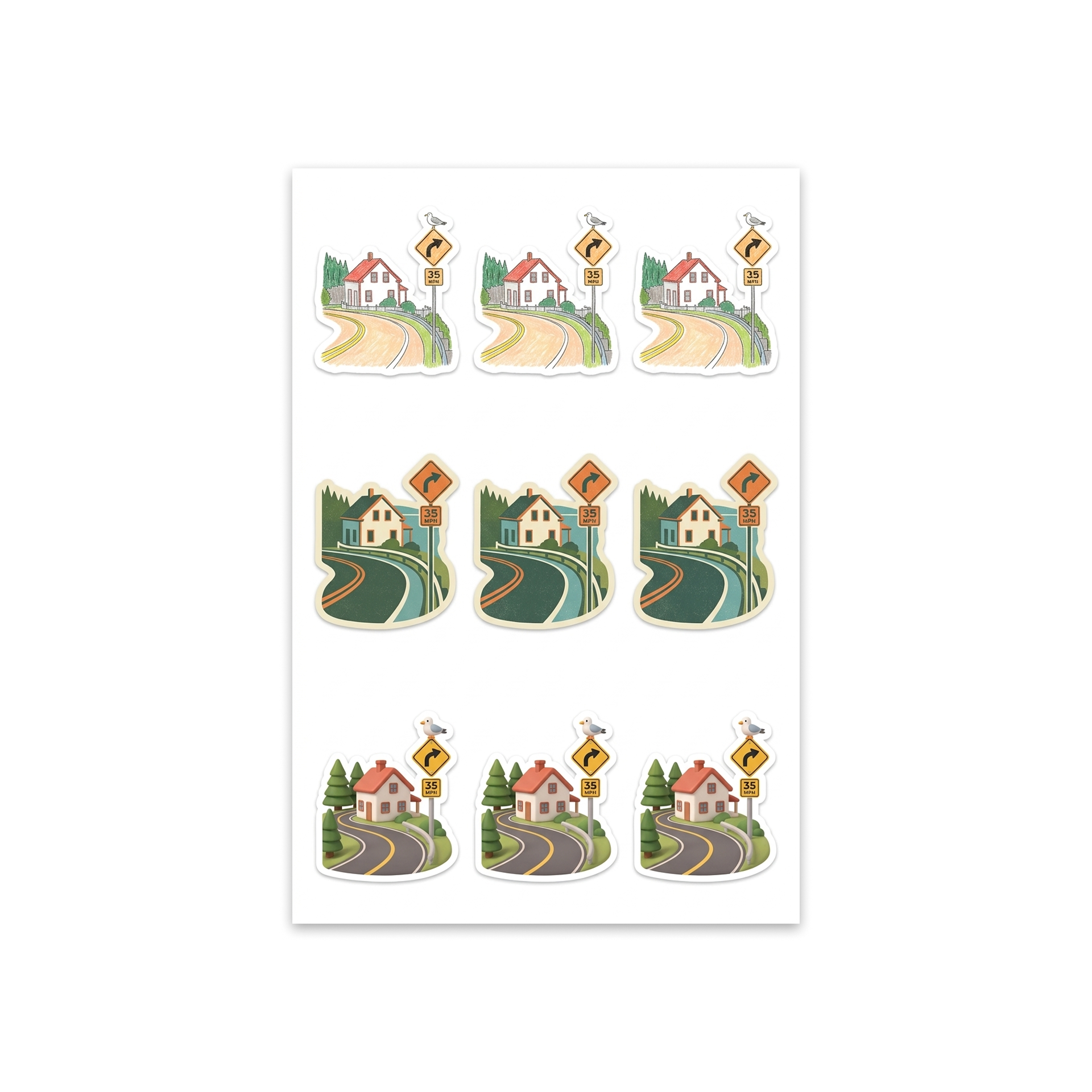 Artful Kiss-Cut Sticker Sheet