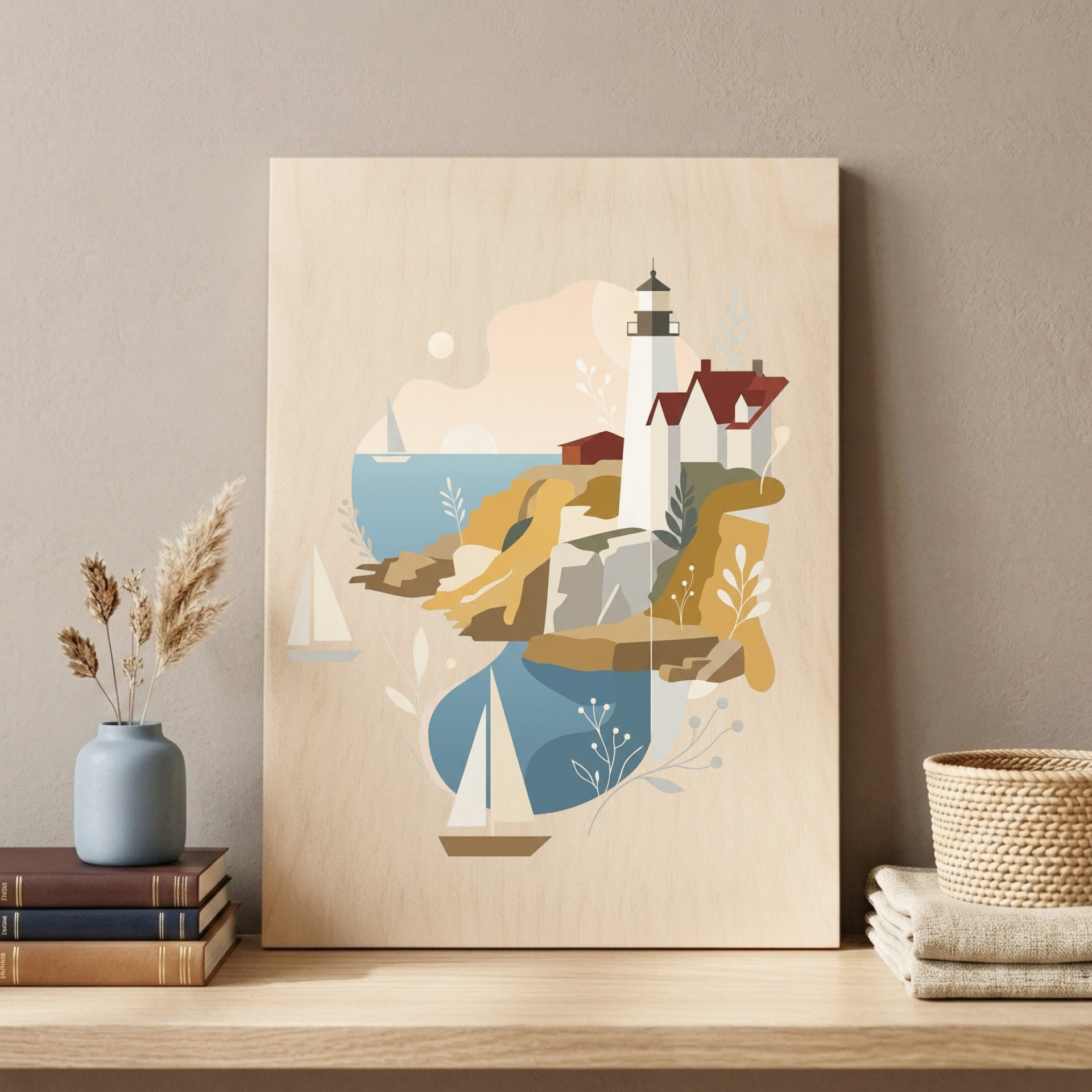 Natural Maple Wood Print